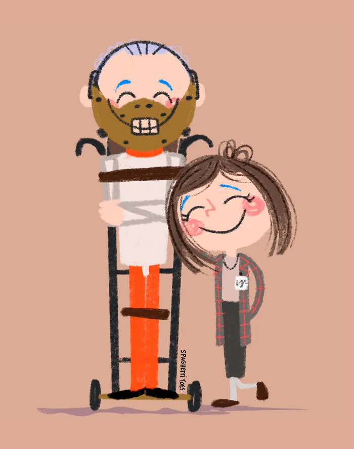 Hannibal Lector And Clarice Starling From "Silence Of The Lambs"