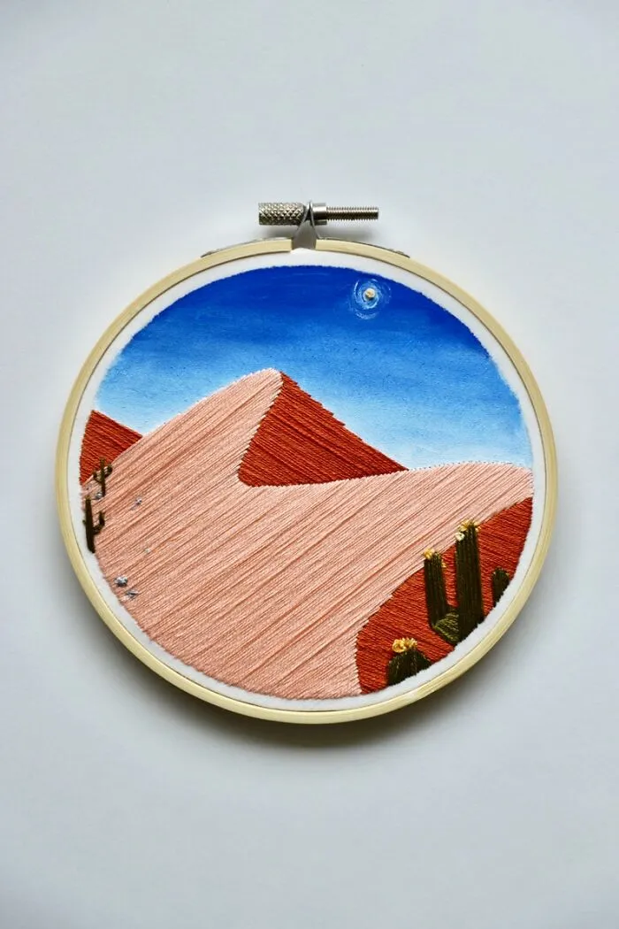 At The Beginning Of Lockdown, I Quit My Job And Started Making Embroidered Landscapes, Here Are My Best 30 Works
