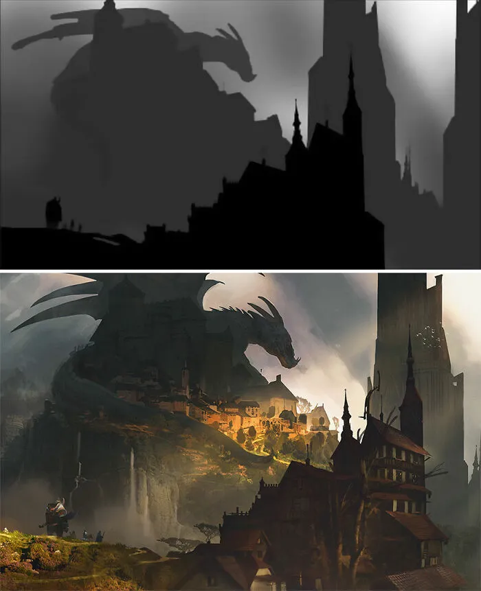Sketch Vs. Final: Artists Show The Huge Difference Between Their Sketches And Finished Artwork (30 Pics)