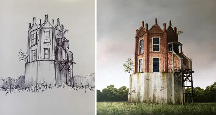 Sketch Vs. Final: Artists Show The Huge Difference Between Their Sketches And Finished Artwork (30 Pics)
