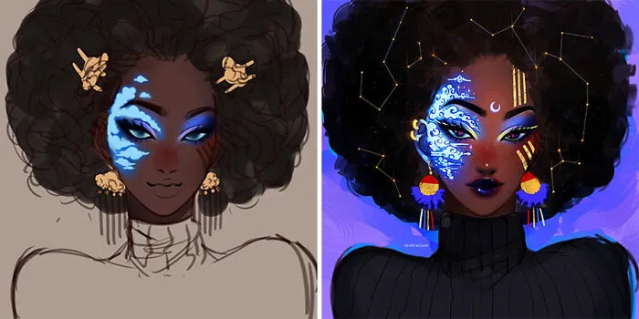 Sketch Vs. Final: Artists Show The Huge Difference Between Their Sketches And Finished Artwork (30 Pics)