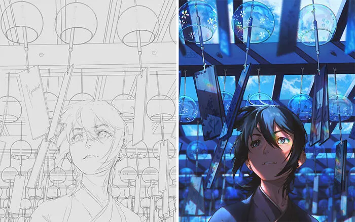 Sketch Vs. Final: Artists Show The Huge Difference Between Their Sketches And Finished Artwork (30 Pics)