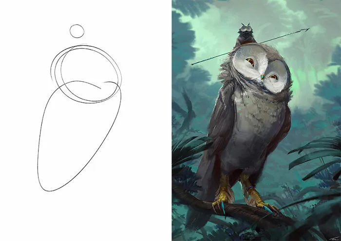 Sketch Vs. Final: Artists Show The Huge Difference Between Their Sketches And Finished Artwork (30 Pics)