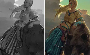 Sketch Vs. Final: Artists Show The Huge Difference Between Their Sketches And Finished Artwork (30 Pics)