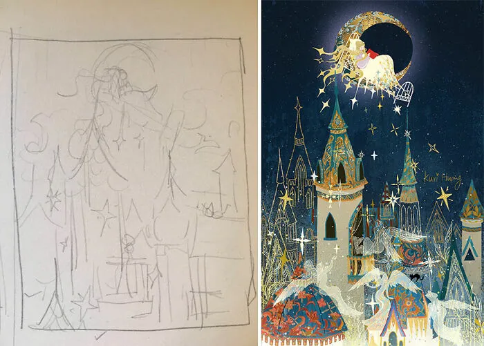 Sketch Vs. Final: Artists Show The Huge Difference Between Their Sketches And Finished Artwork (30 Pics)