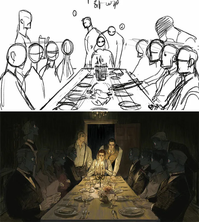 Sketch Vs. Final: Artists Show The Huge Difference Between Their Sketches And Finished Artwork (30 Pics)