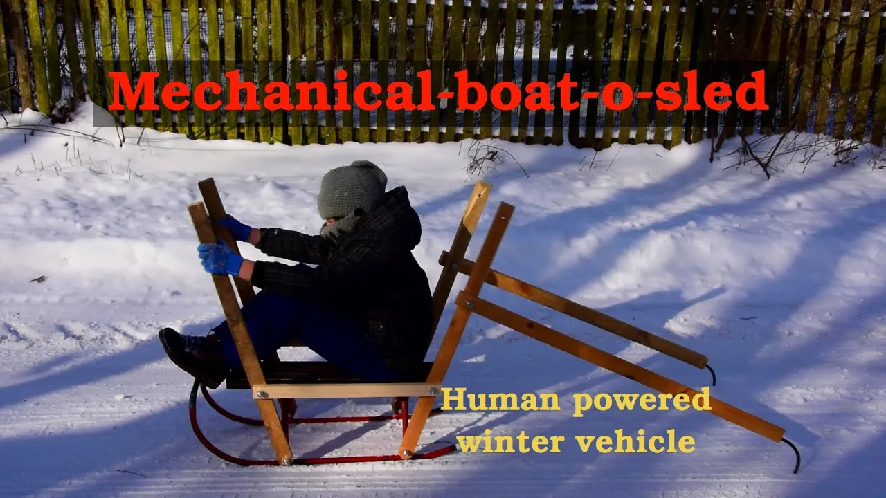 Made A Sled-O-Boat -Winter Vehicle Powered By Human