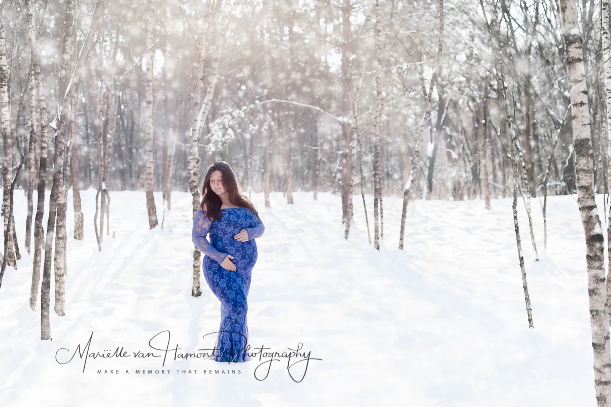 Pregnant In The Snow