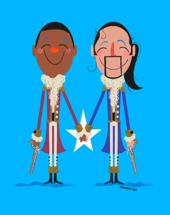 Aaron Burr And Alexander Hamilton From "Hamilton The Musical"