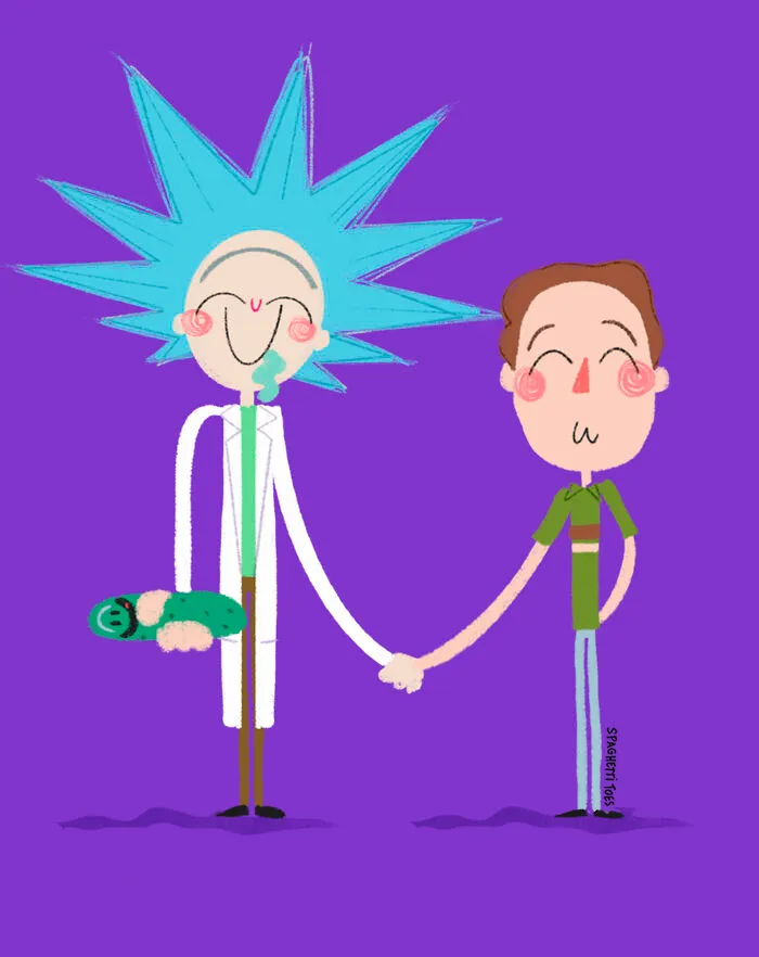 Rick Sanchez And Jerry Smith From "Rick And Morty"