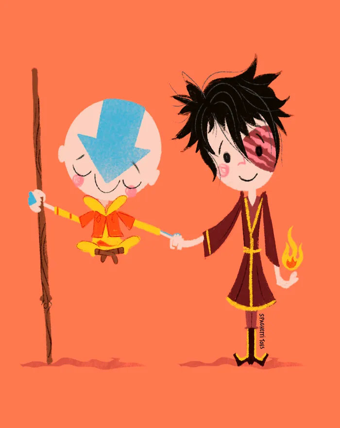 Aang And Zuko From "Avatar: The Last Airbender"