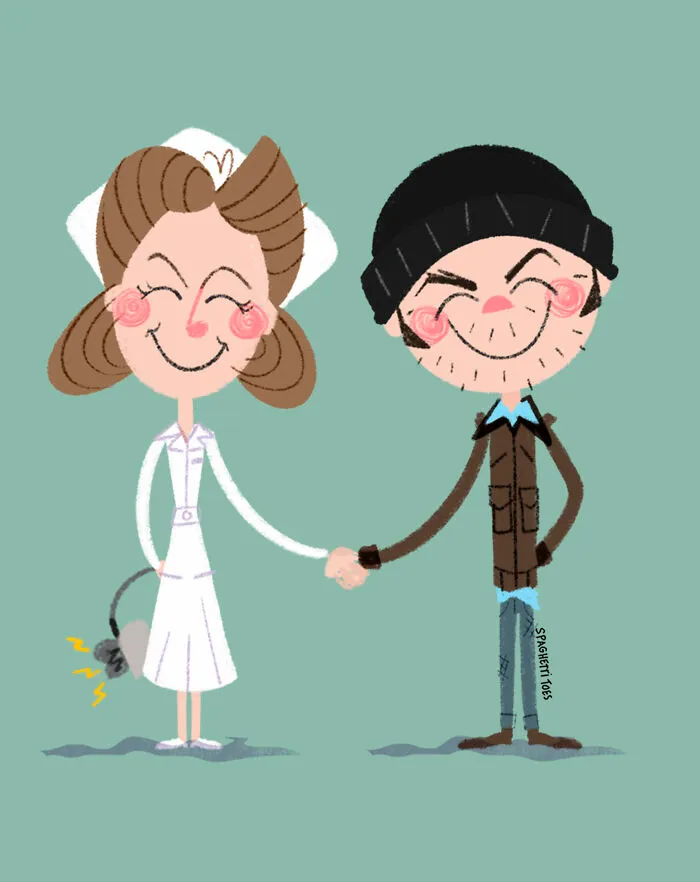 Nurse Ratched  And Mcmurphy From "One Flew Over The Cookoo's Nest"