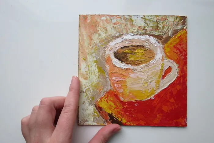 Abstract Impasto Acrylic Painting