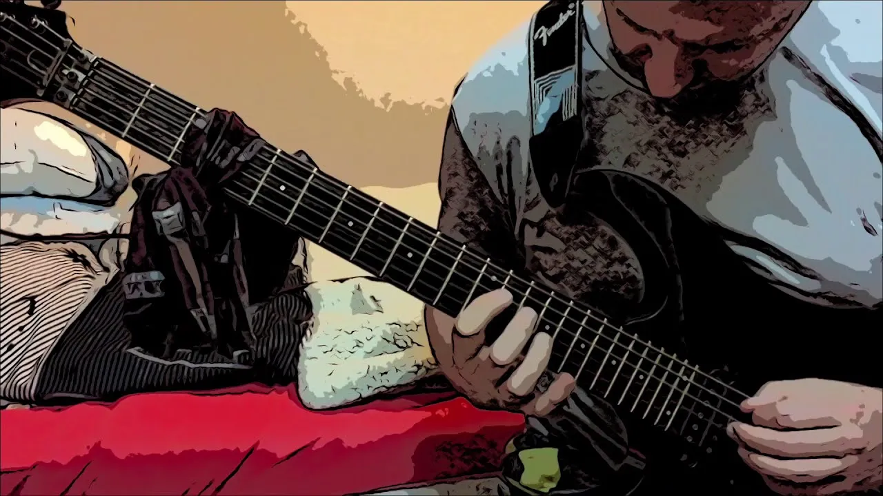 Paganini Solo Violin Caprice No. 5 In A Minor - Op. 1, No. 5 On The Electric Guitar.
