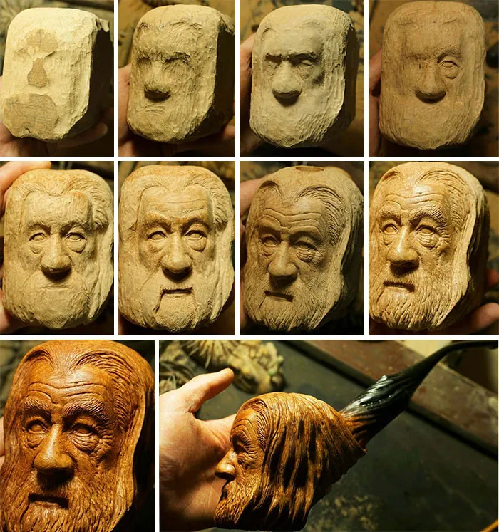I Carved This Gandalf Pipe Out Of Briar Wood
