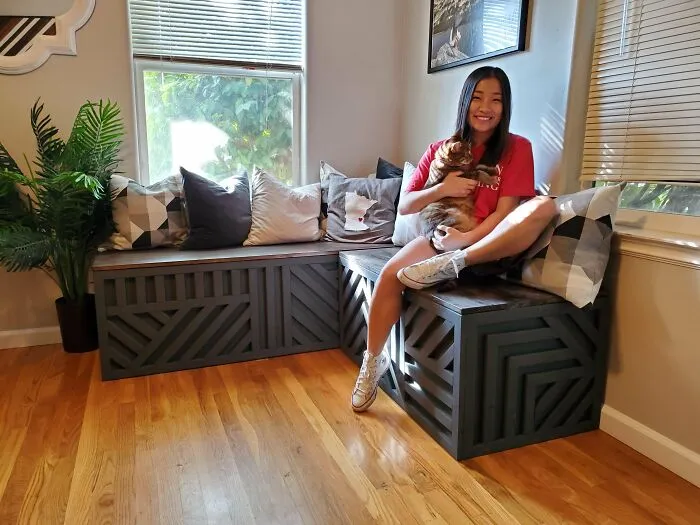 Tried My Hand At Woodworking And Made Some Dining Table Benches