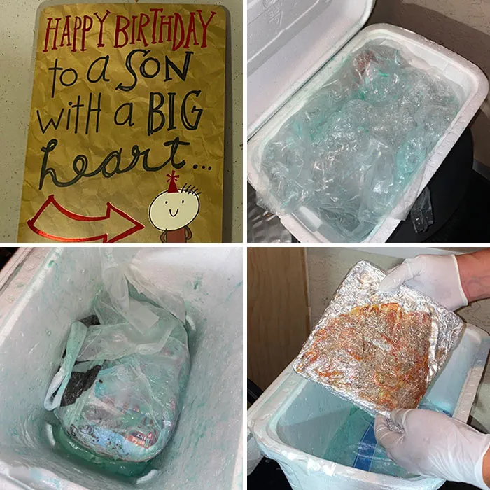 Mi madre quería sorprenderme con una entrega de mi pizza y helado favoritos desde Ohio a Los Ángeles para mi cumpleaños. UPS perdió el paquete durante 2 días y lo entregó el día 3. Se negaron a devolver el dinero.