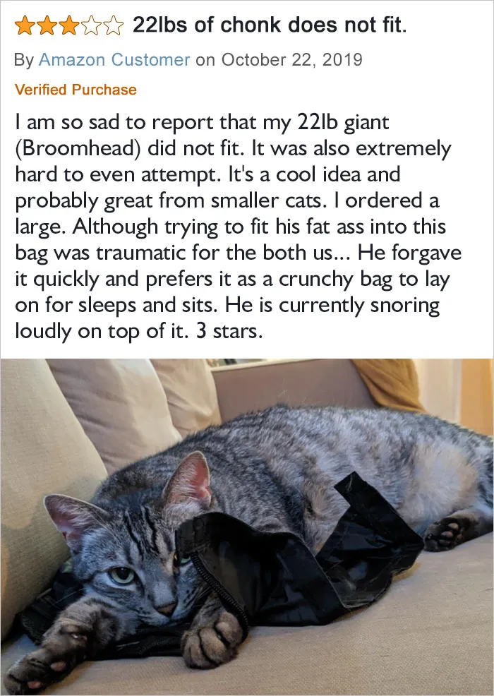 I Am So Sad To Report That My 22lb Giant (Broomhead) Did Not Fit