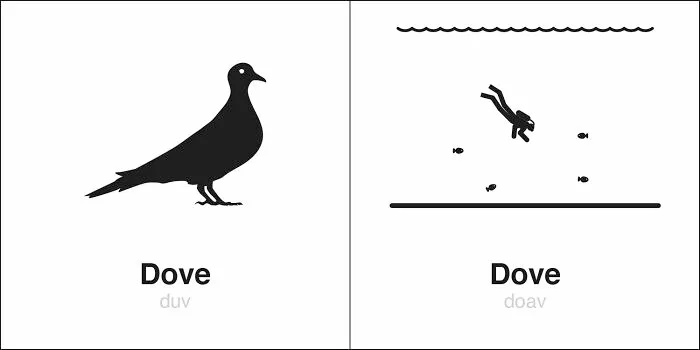 35 Clever Illustrations Of 'Same' Words That Are Actually Different, By Bruce Worden (New Pics)