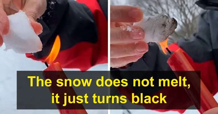 Conspiracy Theorists Claim That Snow In Texas Is Fake And They Burn It To Prove It Doesn’t Melt