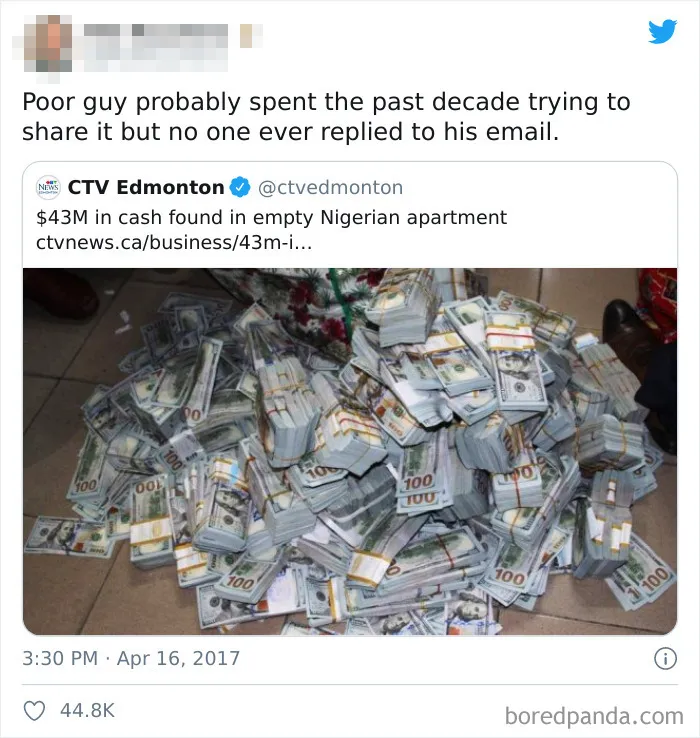 Damn! I Should Have Accepted It When He Said He Would Send Me The Money Via Airmail