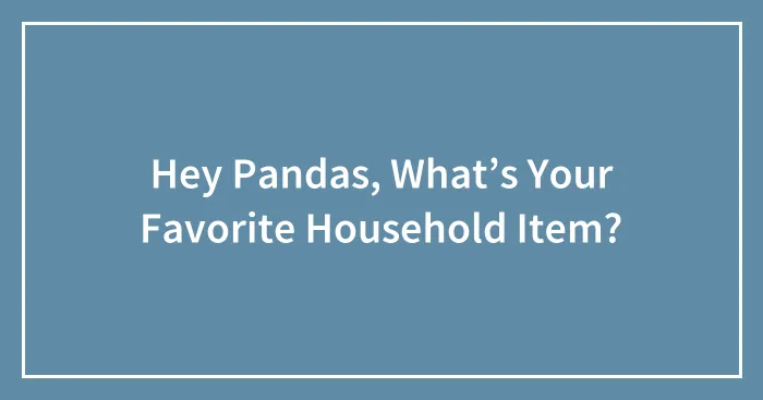 Hey Pandas, What’s Your Favorite Household Item? (Closed)