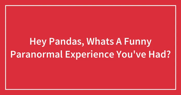 Hey Pandas, Whats A Funny Paranormal Experience You've Had? (Closed)