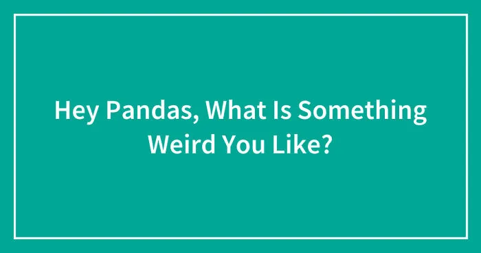 Hey Pandas, What Is Something Weird You Like? (Closed)