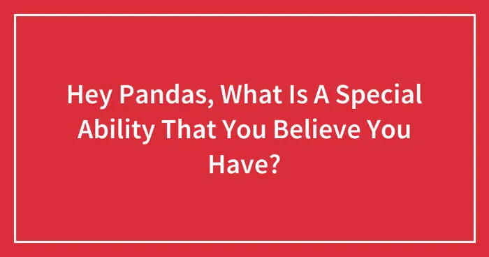 Hey Pandas, What Is A Special Ability That You Believe You Have? (Closed)