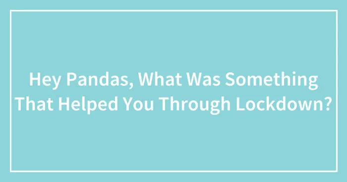Hey Pandas, What Was Something That Helped You Through Lockdown? (Closed)