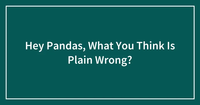 Hey Pandas, What You Think Is Plain Wrong? (Closed)