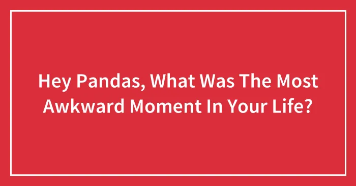 Hey Pandas, What Was The Most Awkward Moment In Your Life? (Closed)