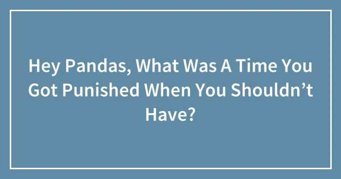 Hey Pandas, What Was A Time You Got Punished When You Shouldn’t Have? (Closed)