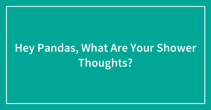 Hey Pandas, What Are Your Shower Thoughts? (Closed)
