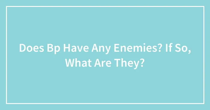 Does Bp Have Any Enemies? If So, What Are They?