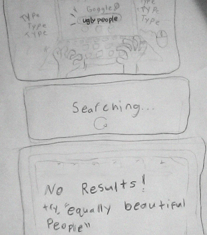 Sorry For The Bad Image Quality, But Here's A Rough Draft Of A Comic I'm Really Proud Of!