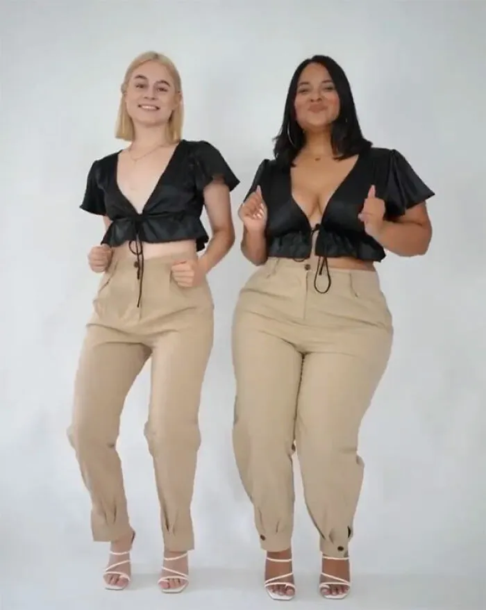 2 Amigas muestran cómo les queda la misma ropa en sus distintos tipos de cuerpo (36 fotos nuevas)