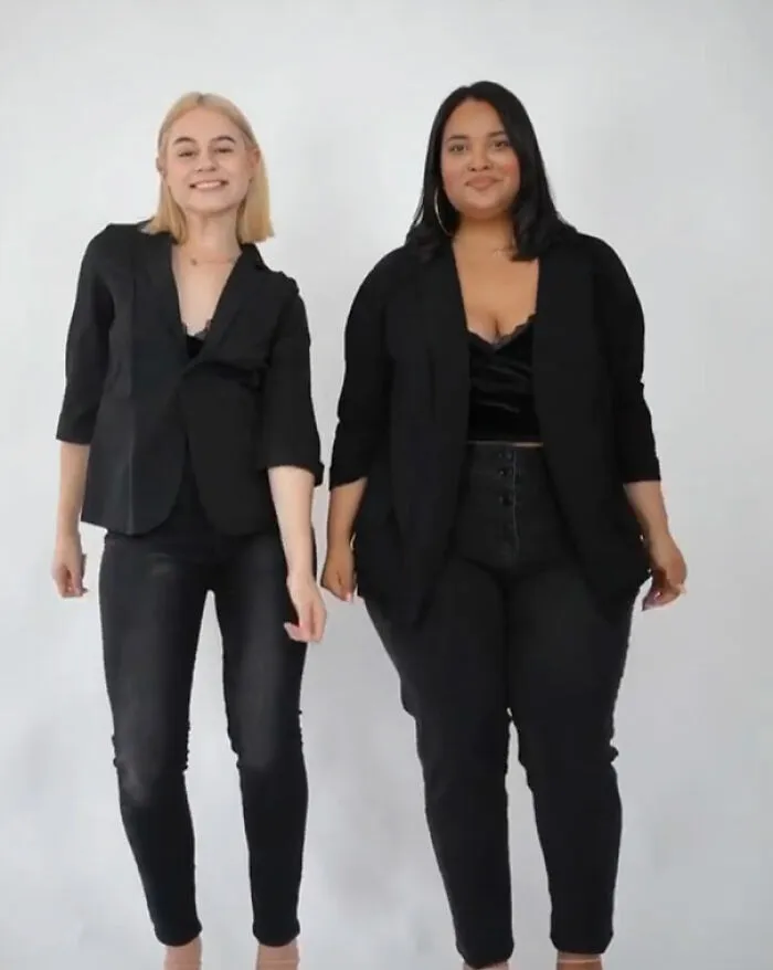 Two Friends Demonstrate How The Same Outfit Looks On Their Different Body Types (36 New Pics)