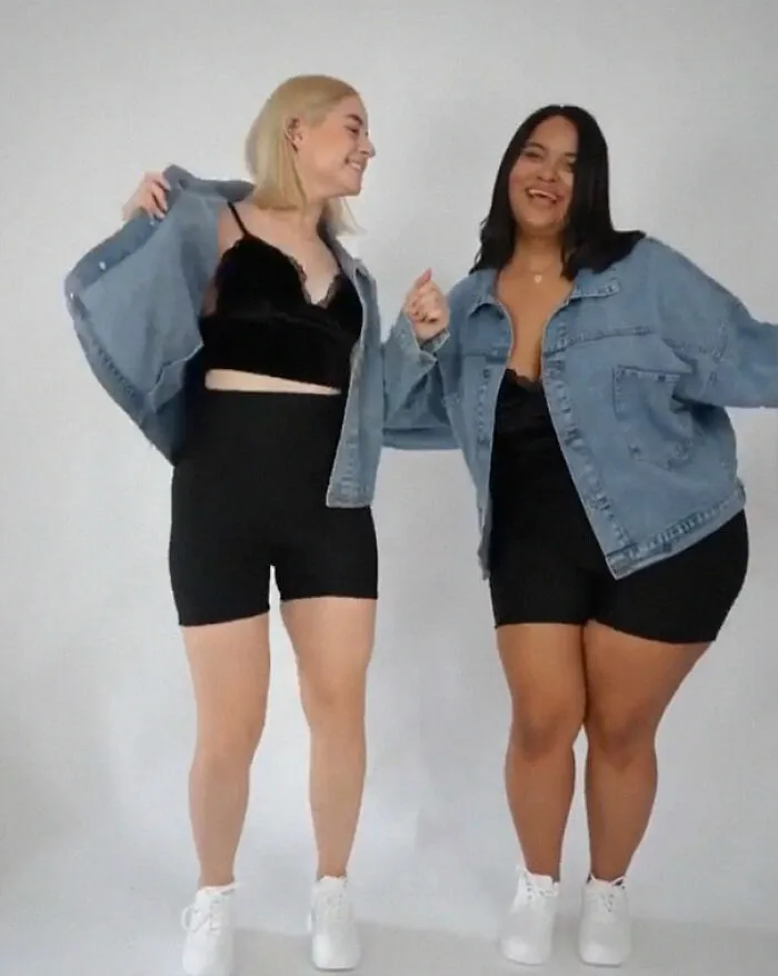 2 Amigas muestran cómo les queda la misma ropa en sus distintos tipos de cuerpo (36 fotos nuevas)