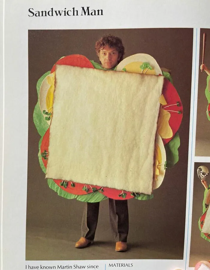 Woman Discovers A 1986 Costume Book Thrown Away, And It Has Some Of The Weirdest DIY Costumes Twitter Has Ever Seen
