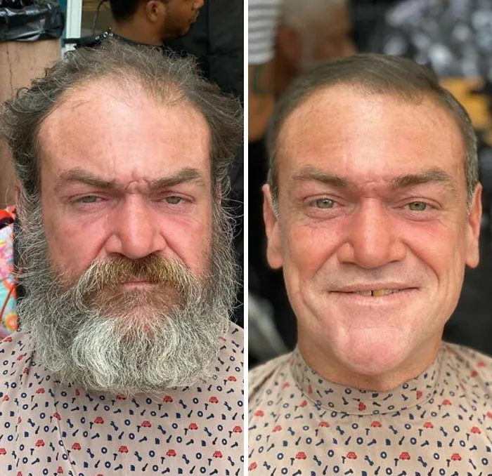 Awesome Barber Transforms Homeless People For Free And These 30 Before & After Pics Show Completely Different People