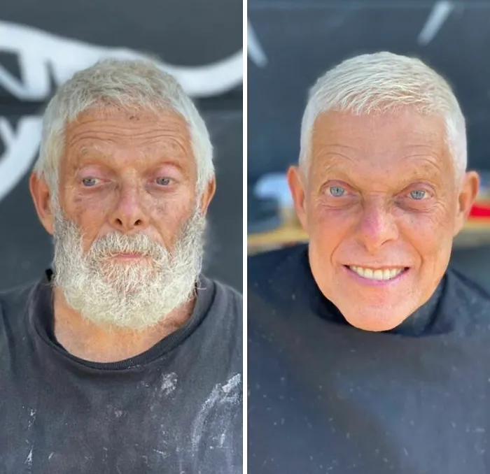 Awesome Barber Transforms Homeless People For Free And These 30 Before & After Pics Show Completely Different People