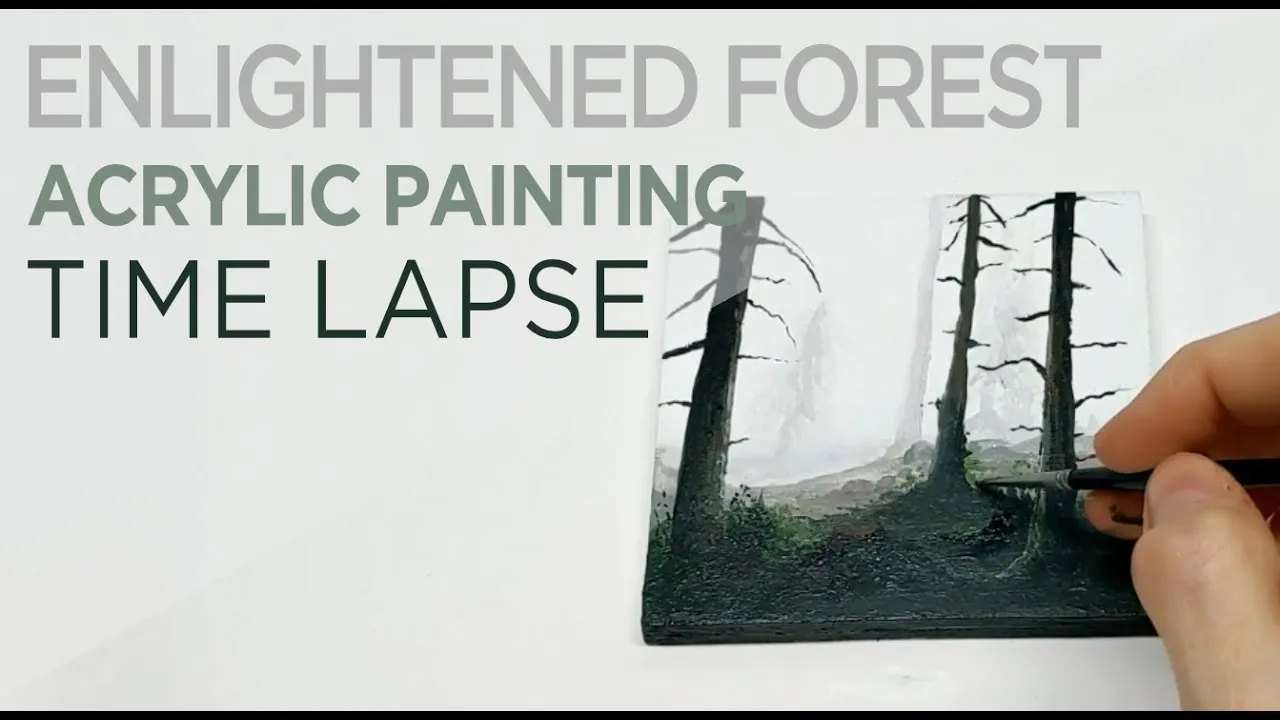 Painting A Tiny Enlightened Forest With Acrylic (Short Film)