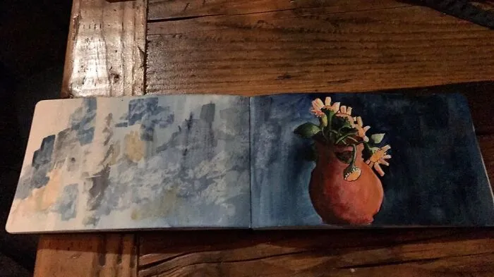 Payne's Grey And Terracotta
