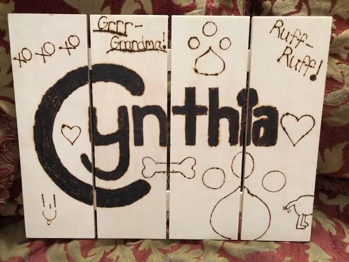 Here’s A Wood-Burning Project I Made My Grandma In My Early Teens.