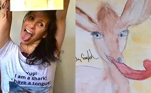 Animal Tongue Paintings?!