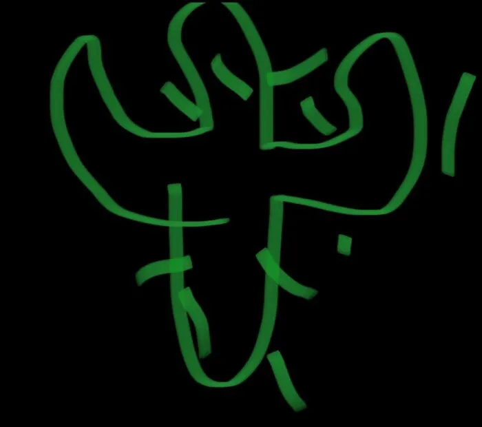 Cactus Or Green Person With One Leg Dancing
