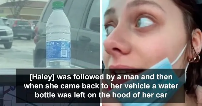 Woman Films How A Creep Left A Water Bottle On Her Car, Another Woman Explains It's A Tactic Used By Human Traffickers