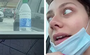 Woman Films How A Creep Left A Water Bottle On Her Car, Another Woman Explains It's A Tactic Used By Human Traffickers