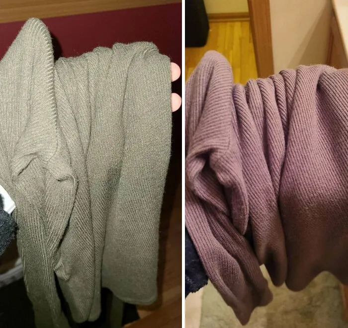 Mi sueter parece tener dos colores muy diferentes con distinta iluminación